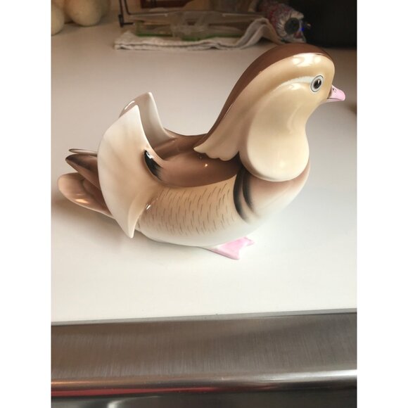 Vintage Noritake Bone China Mandarin Ducks Nippon Toki Kaisha Pair - Picture 13 of 14